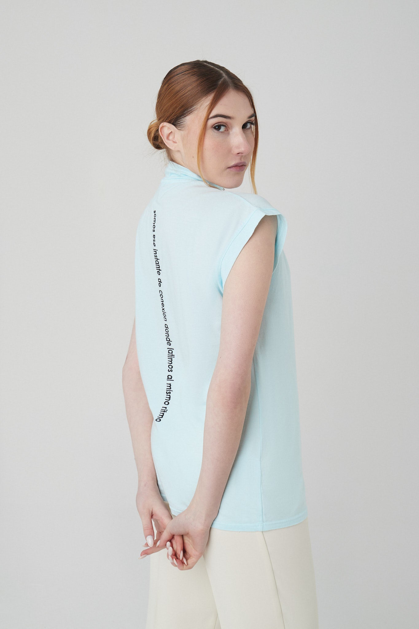 Camiseta cuello perkins azul x Redry