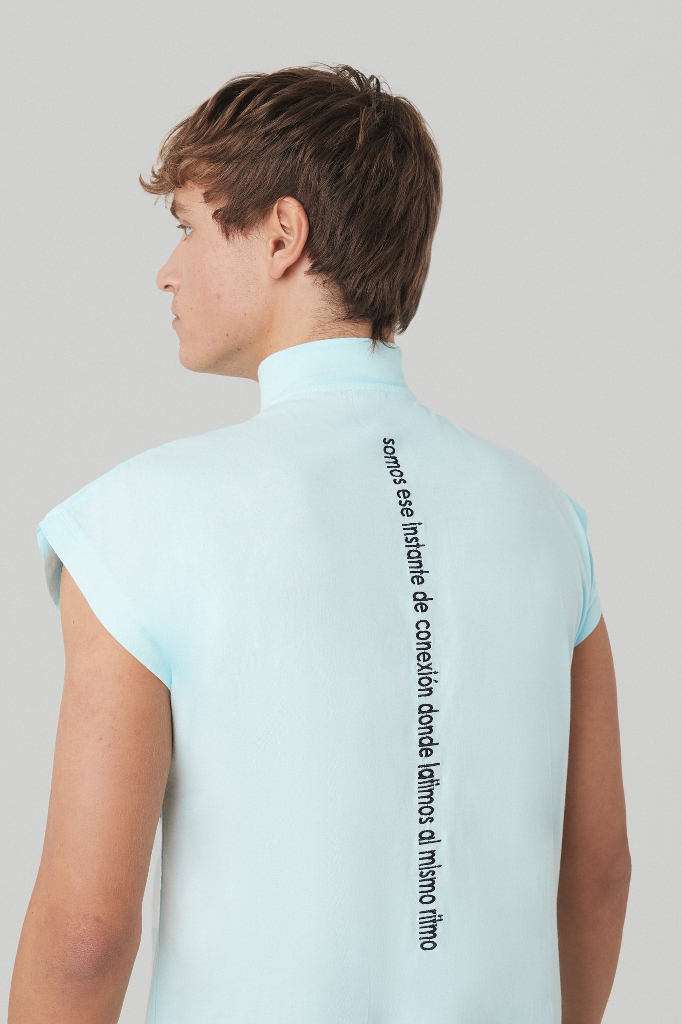 Camiseta cuello perkins azul x Redry