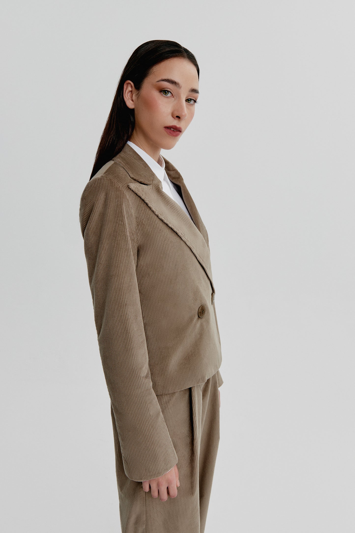 Blazer cruzada de pana topo