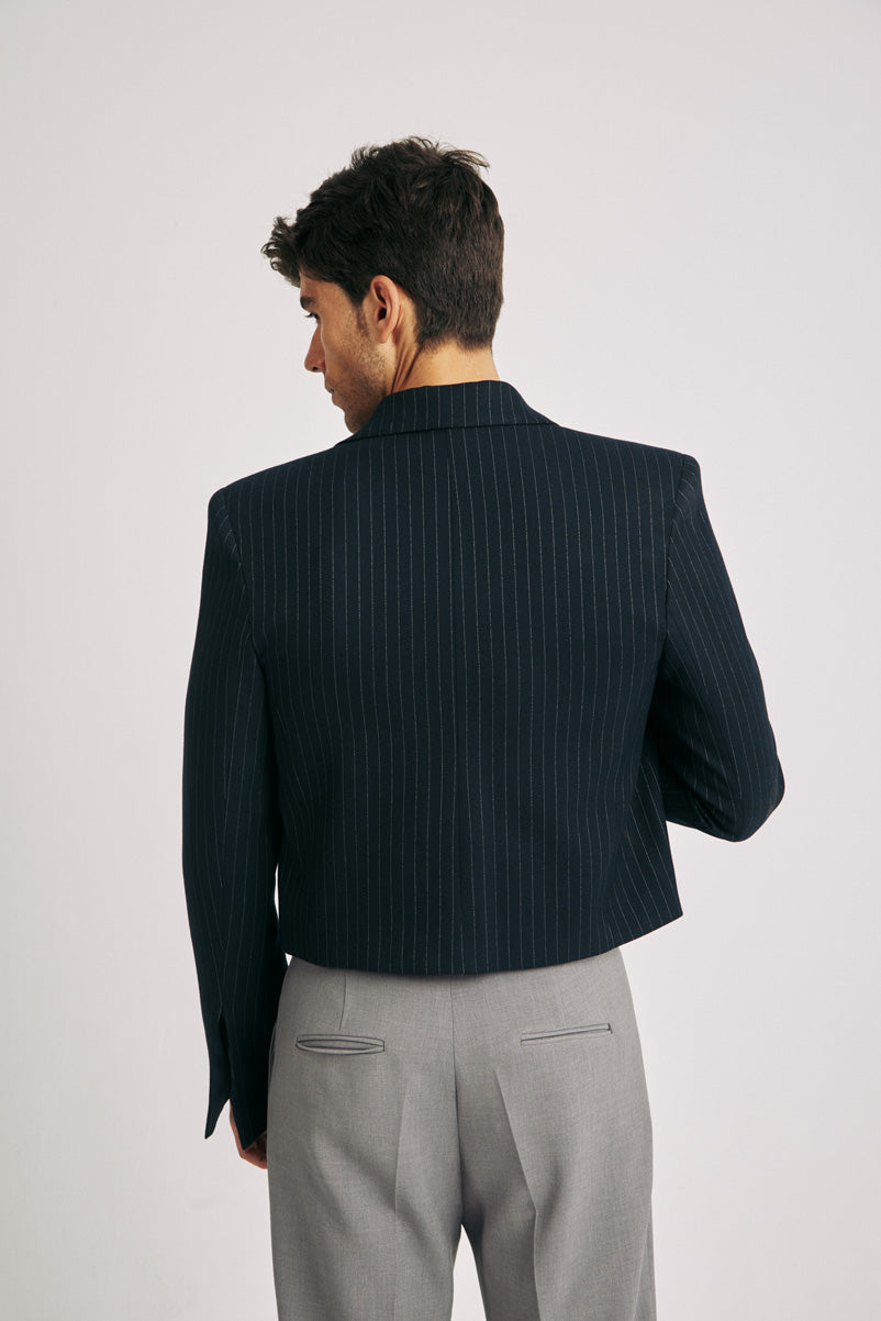 Blazer cropped marino raya diplomática
