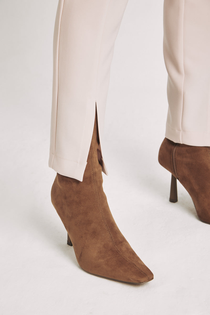 Pantalón abertura rosa palo