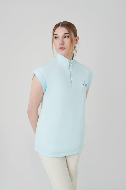 Camiseta cuello perkins azul x Redry