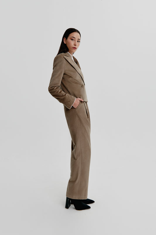 Blazer cruzada de pana topo